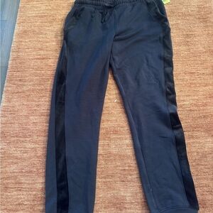 All in Motion Black Joggers with Velvet Side Panels